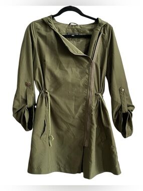 Haute Monde Olive Utility Hooded Jacket - Size Medium